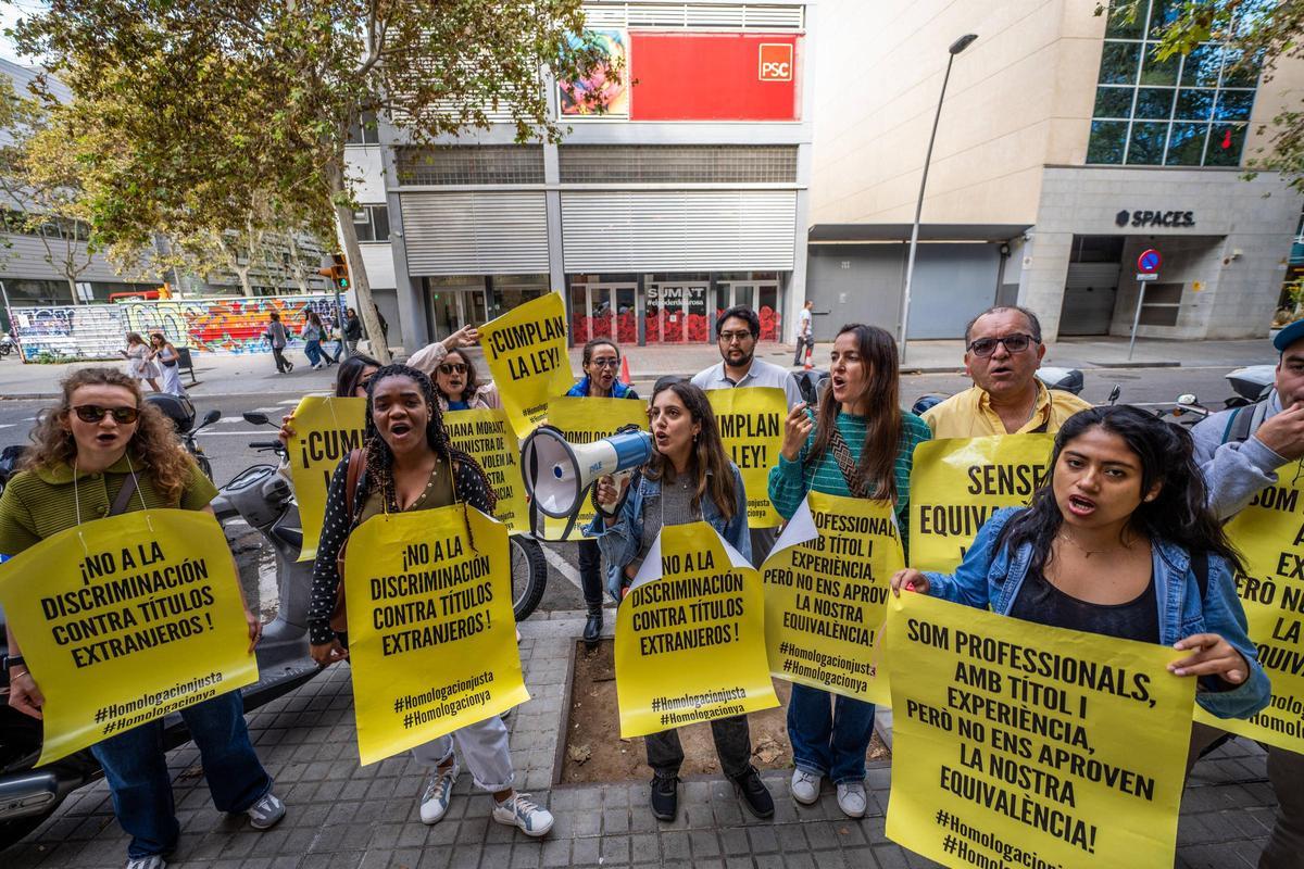 Protestas en Barcelona por el atasco en homologaciones (archivo)