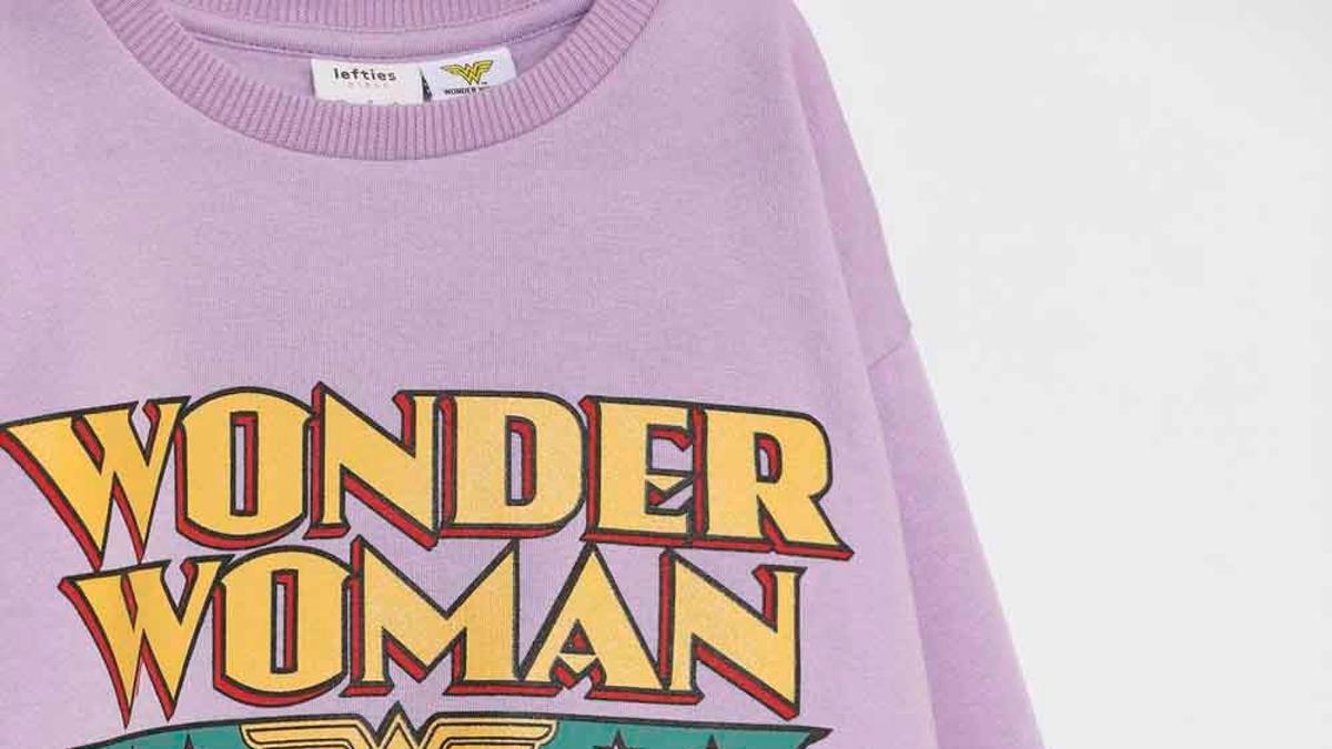 Detalle sudadera Wonder Woman de Lefties