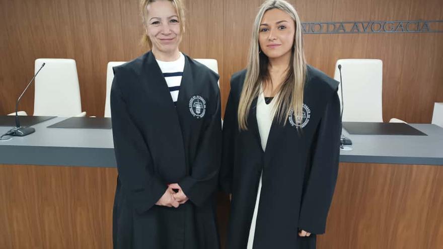 Clara y Carmen, de 24 y 52 años, las abogadas más joven y de más edad que se suman al oficio en Ourense