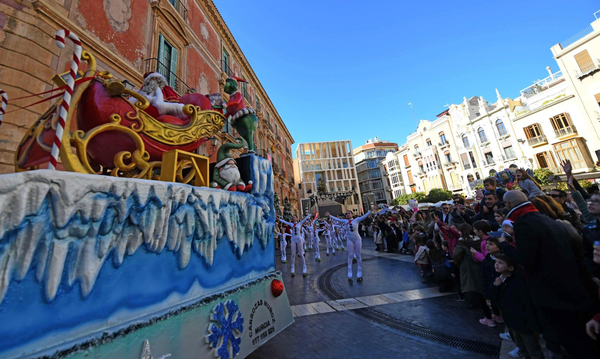 Las mejores imágenes del desfile de Papá Noel en Murcia