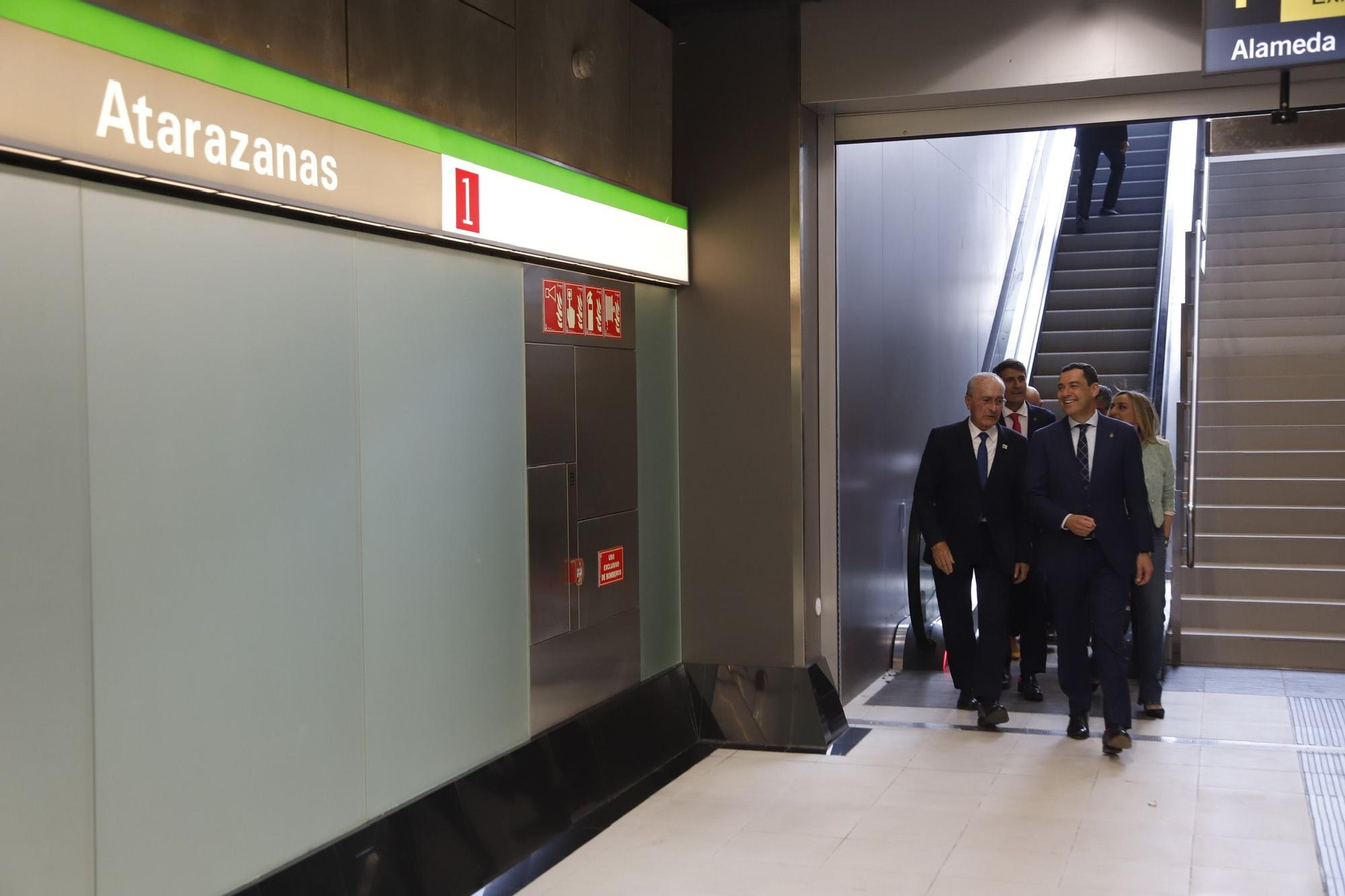 Inauguración de la ampliación del metro de Málaga hasta el Centro