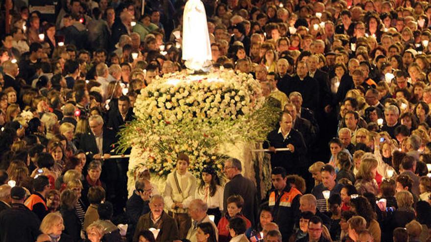 Vista de la Procesión de las Antorchas en O Couto. // Iñaki Osorio