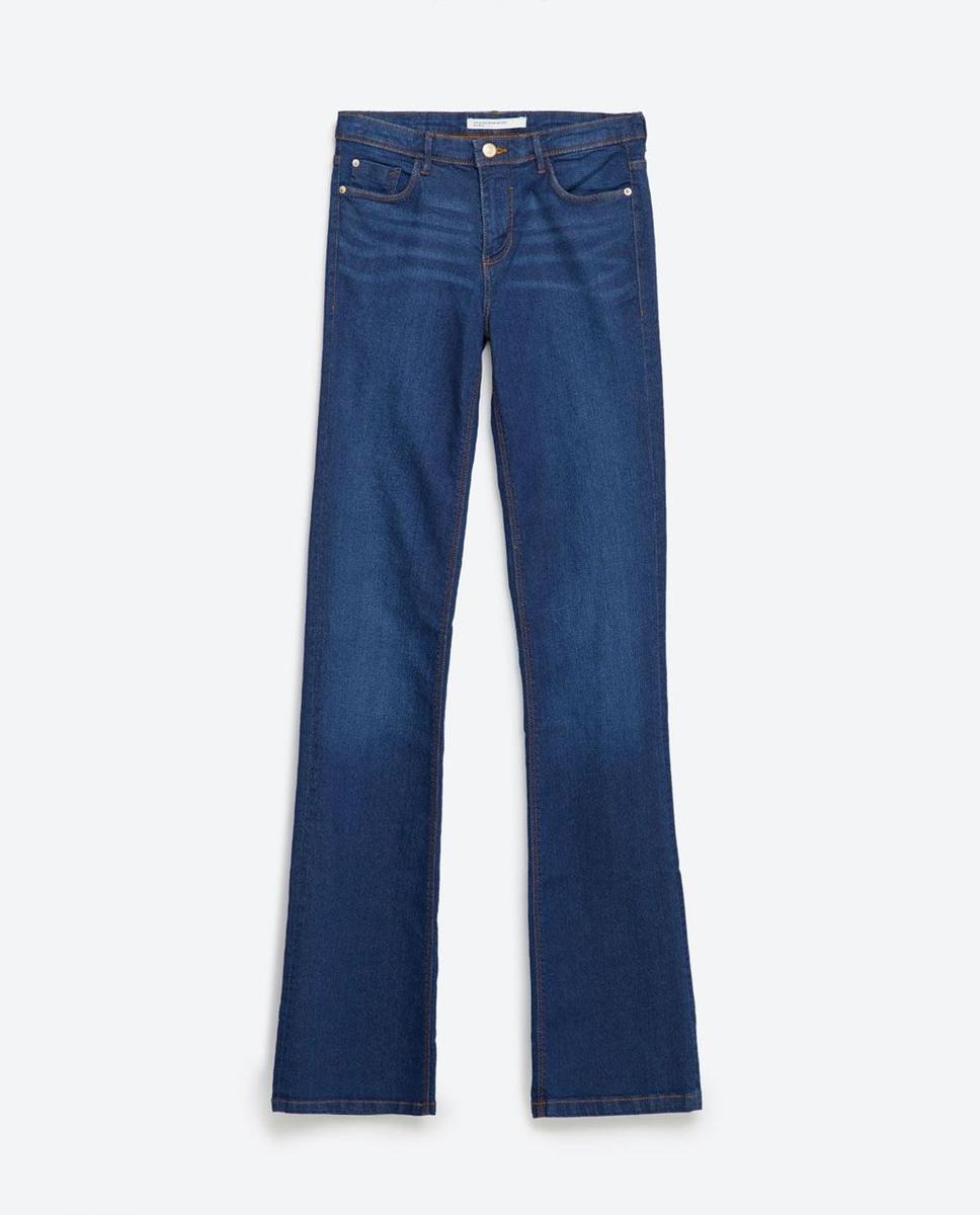 Pantalón denim skinny flare, Zara