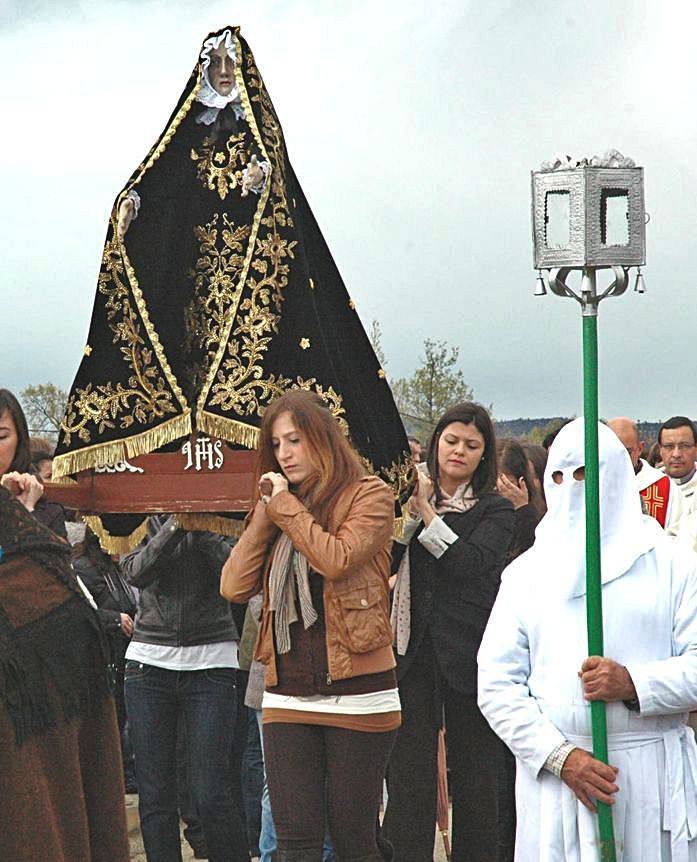 Virgen Dolorosa de la cofradía de Bercianos. | Ch. S.