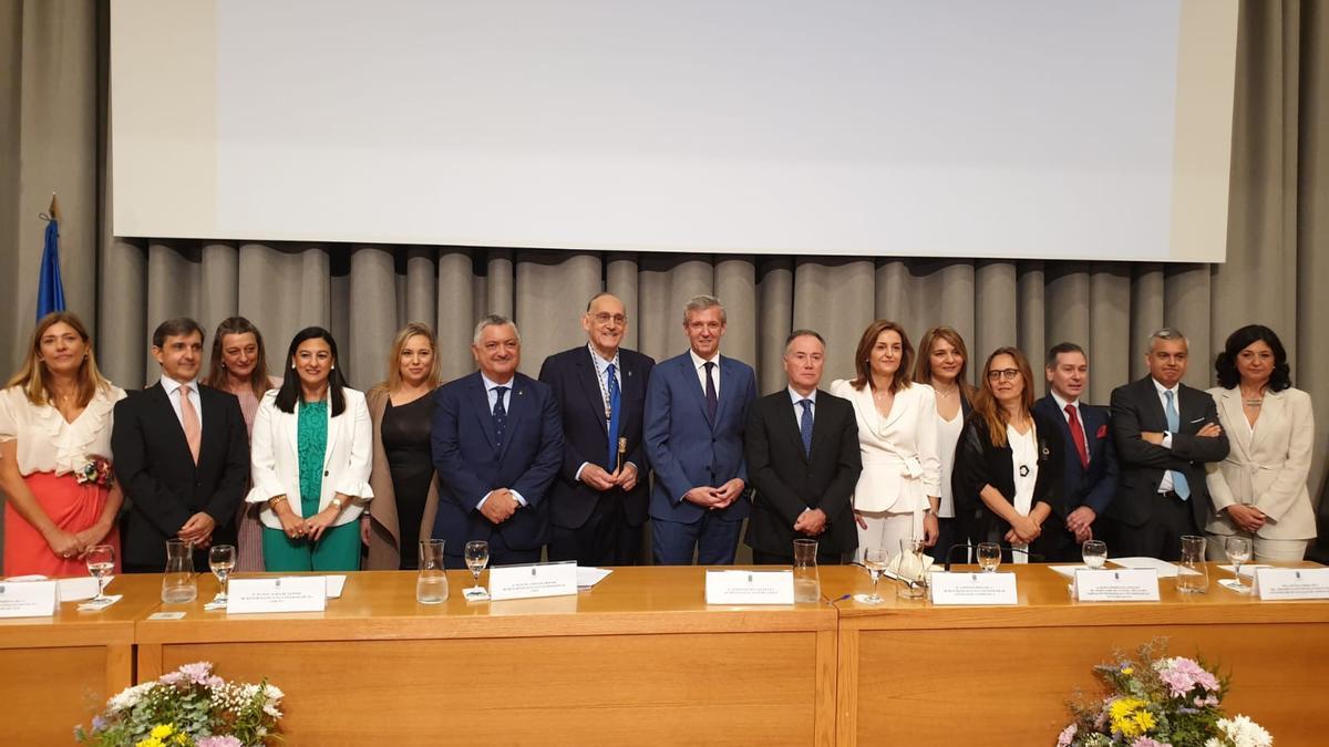 Reigosa y Rueda, tras la toma de posesión.