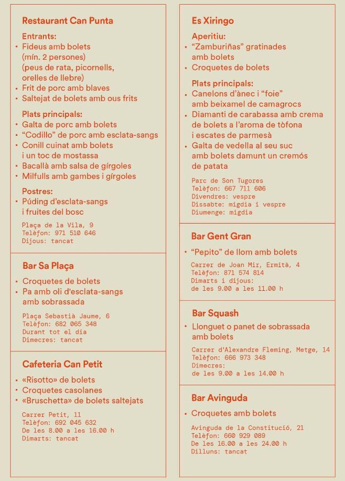Consulta los bares y restaurantes que participan en la nueva edición de 'Alaró cuina amb bolets'