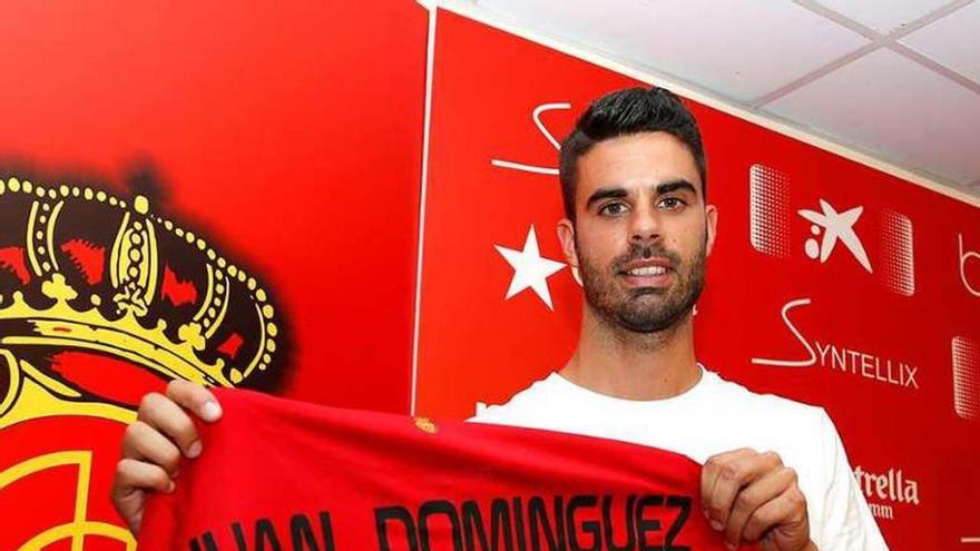 Juan Domínguez, ayer en su presentación con el Mallorca.