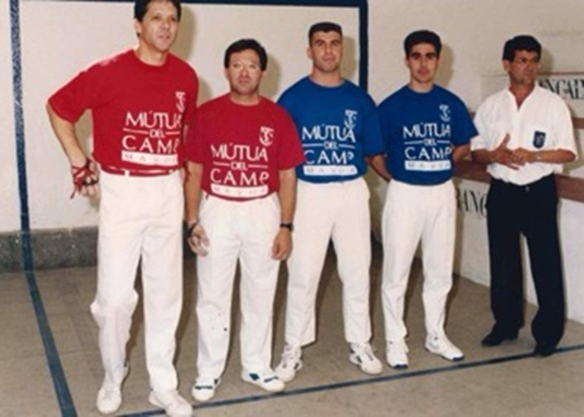 Instantes previos a la final el 9 de julio de 1995 entre Genovés y Álvaro.