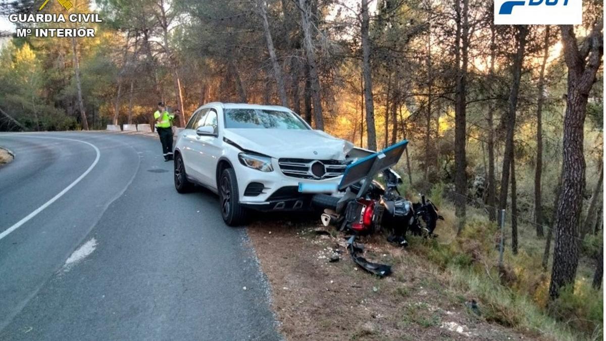 Imagen del accidente mortal en Alcoy.