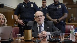 Harvey Weinstein appears in state court in Manhattan for his retrial on Friday, May 16, 2025 in New York. (Curtis Means/Pool Photo via AP). EDITORIAL USE ONLY / ONLY ITALY AND SPAIN