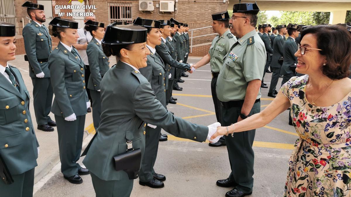 La subdelegada y el coronel jefe, en el acto celebrado este lunes.