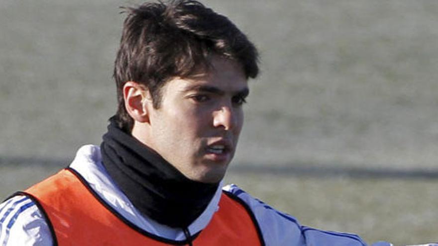 Kaká durante el entrenamiento del equipo