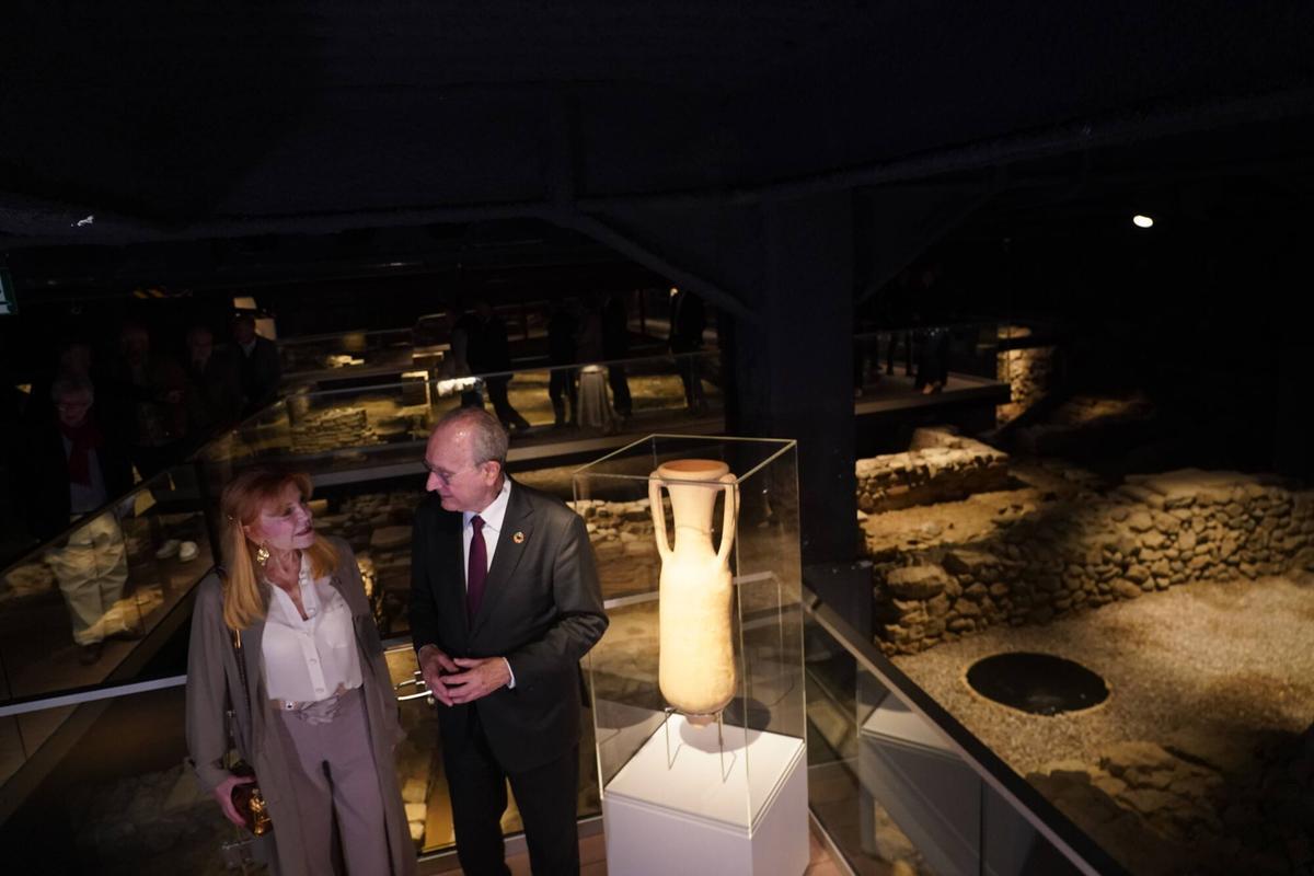 Inauguración del yacimiento romano en el subsuelo del Museo Carmen Thyssen