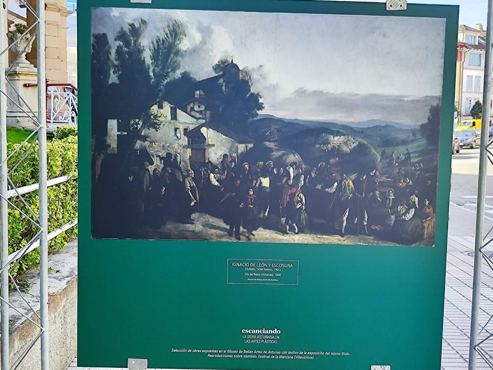 La sidra a través del arte: así es la exposición que toma las calles de Villaviciosa
