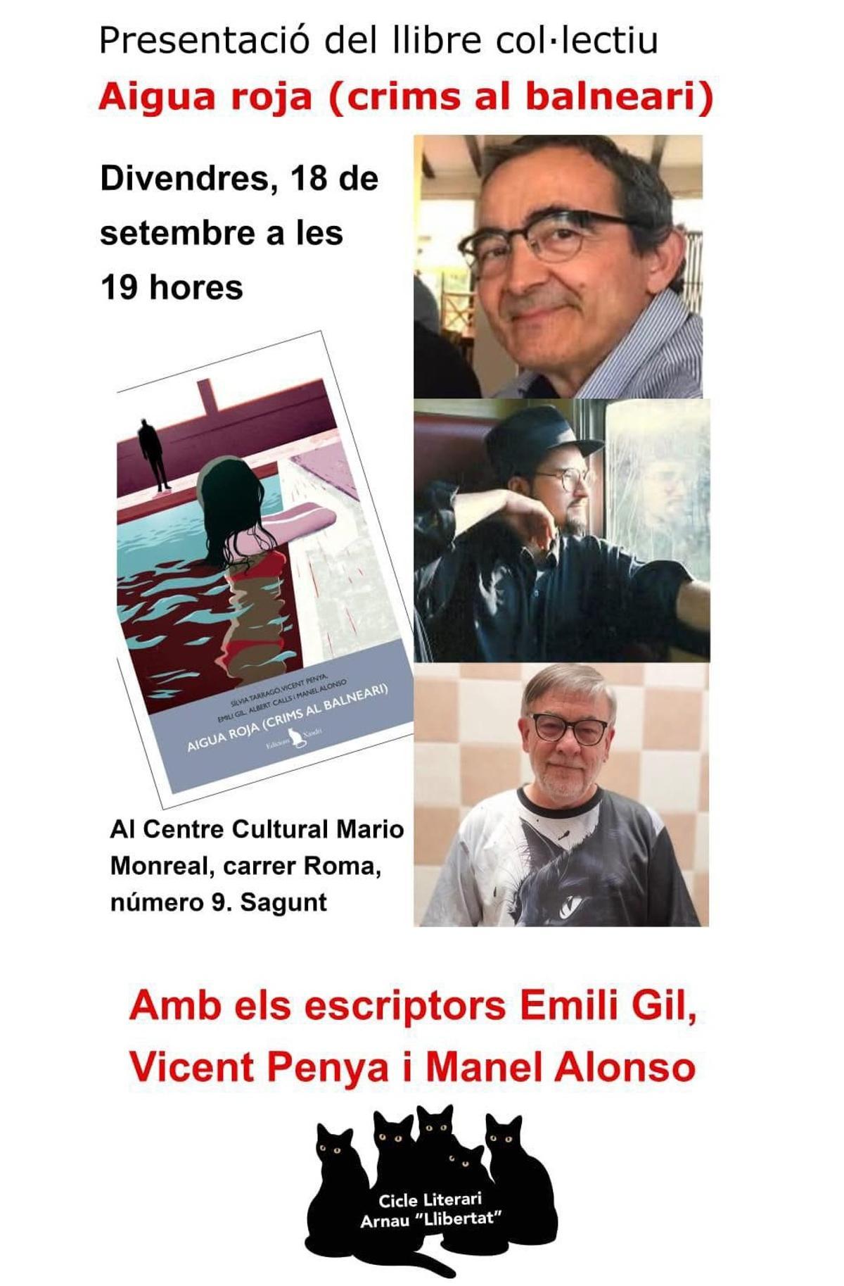 Cartel de la presentación del libro.