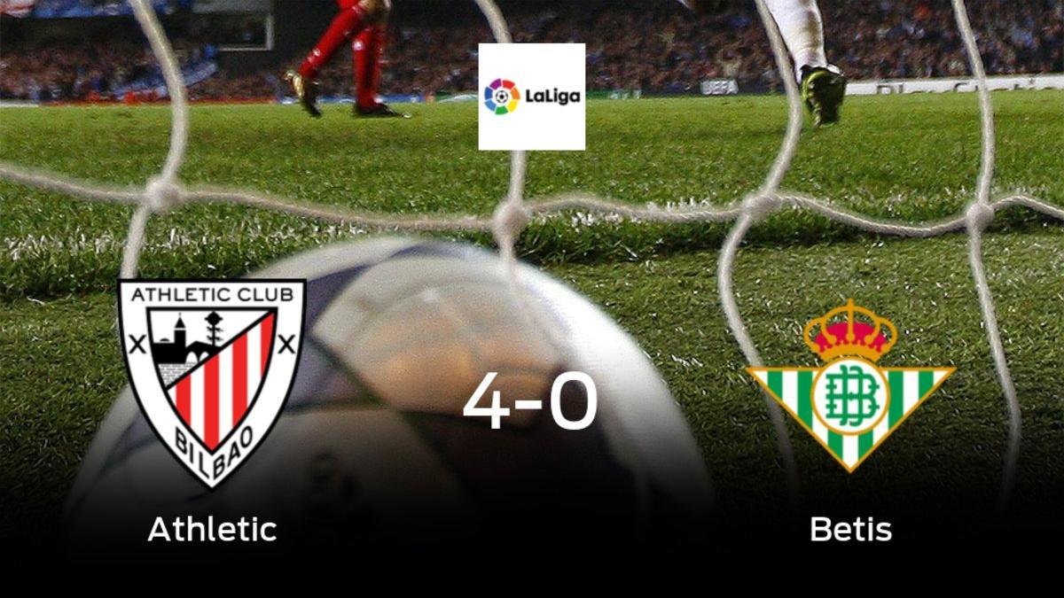 El Athletic suma tres puntos tras golear al Real Betis en casa (4-0)