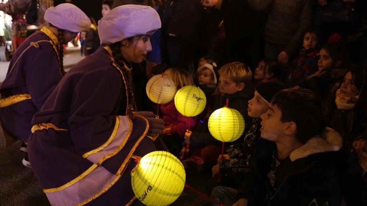 Cabalgata de Reyes Magos en Barcelona.