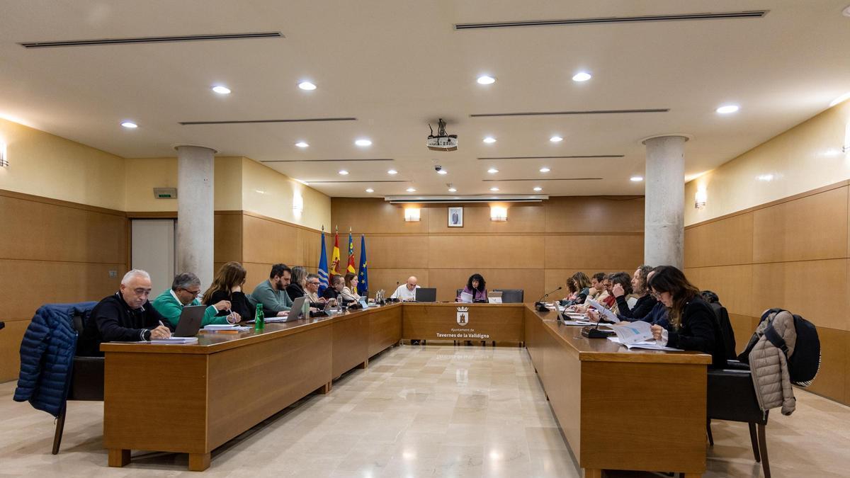 El pleno de Tavernes de la Valldigna, en una imagen de archivo.