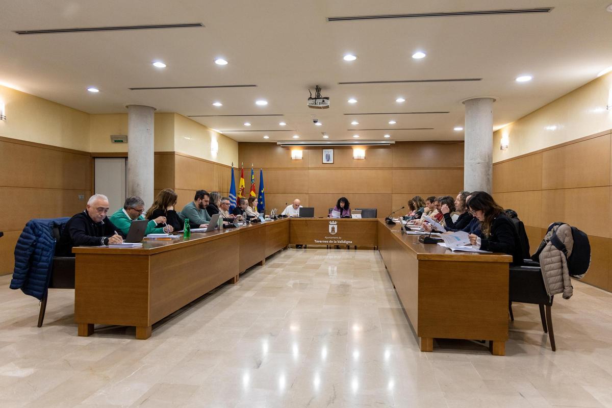 El pleno de Tavernes de la Valldigna, en una imagen de archivo.