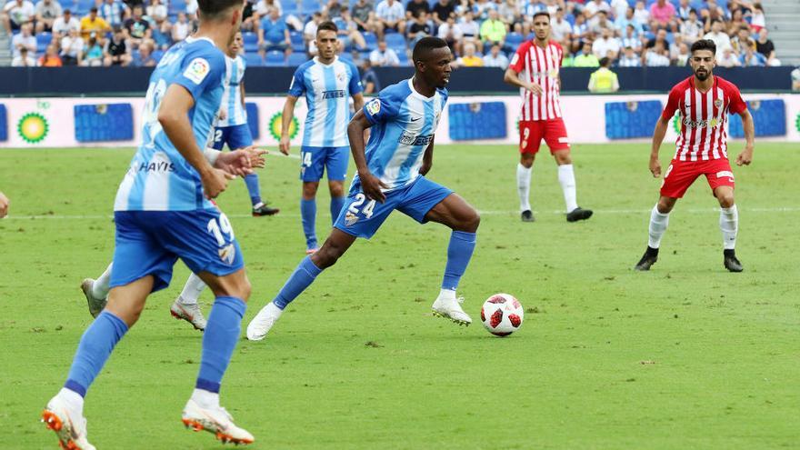 Koné debutó con la camiseta del Málaga y dejó buenas sensaciones.