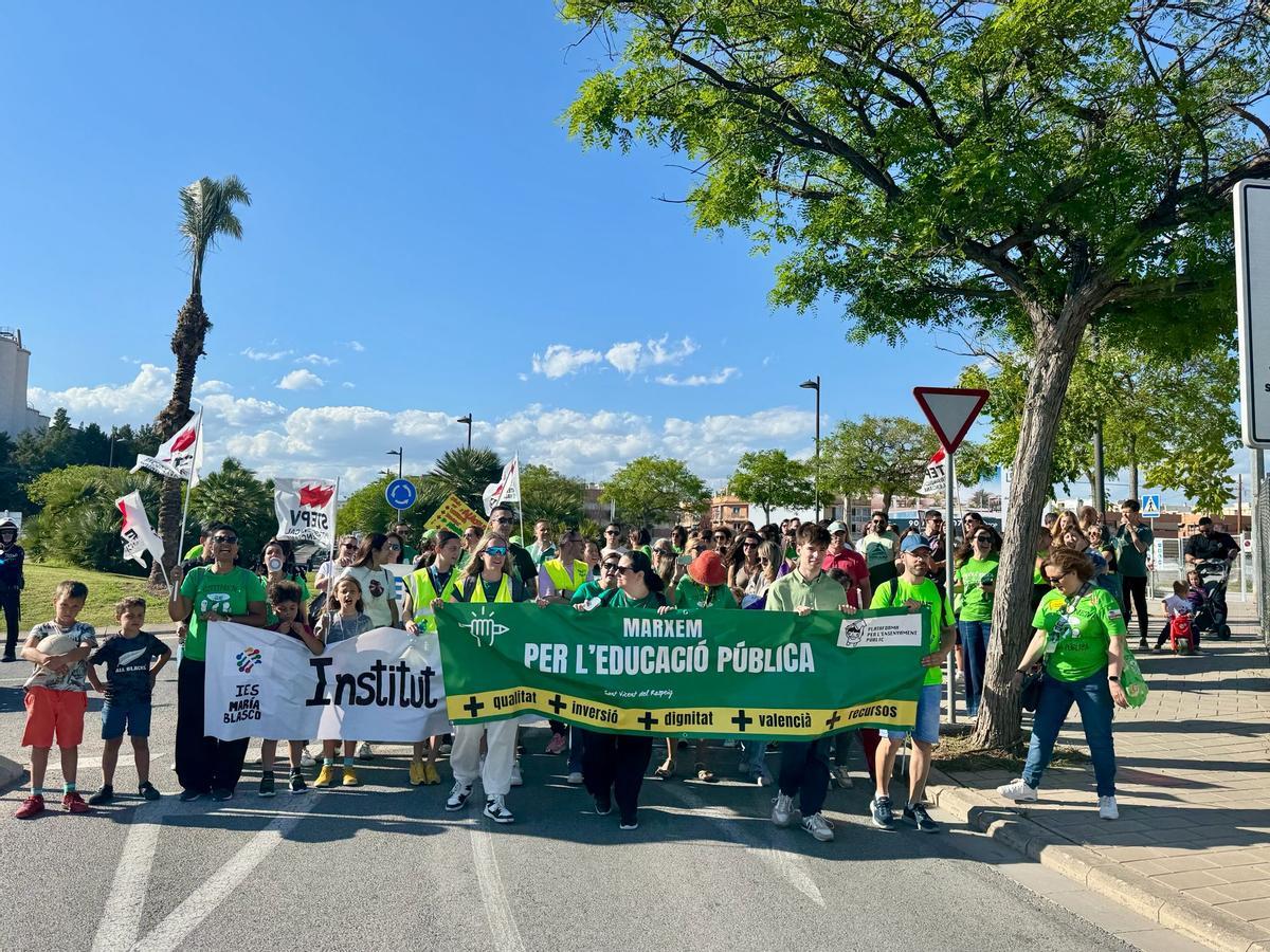 Un momento de la protesta en San Vicente