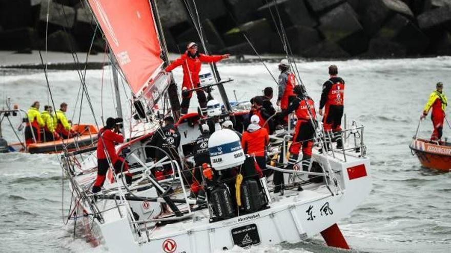 El Dongfen, campeón de la última Volvo Ocean Race, en la última etapa.