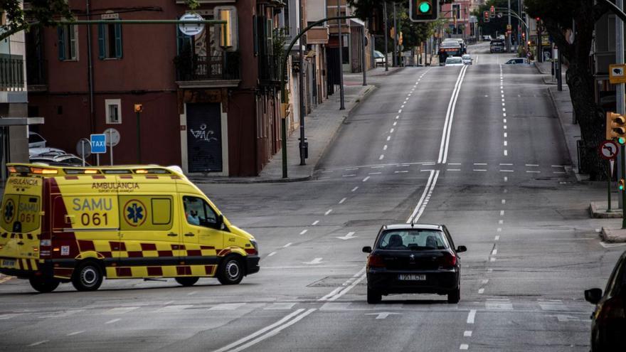 Una calle de Palma, prácticamente vacía, durante el confinamiento a mediados de 2020.