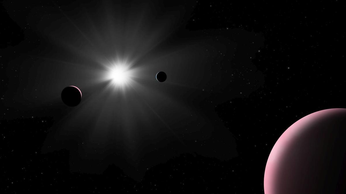 Artist’s impression of the Nu2 Lupi planetary system  FOTO: esa