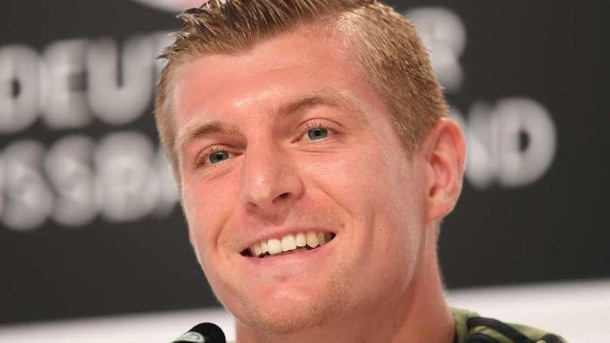 Kroos, en la rueda de prensa de la selección alemana.