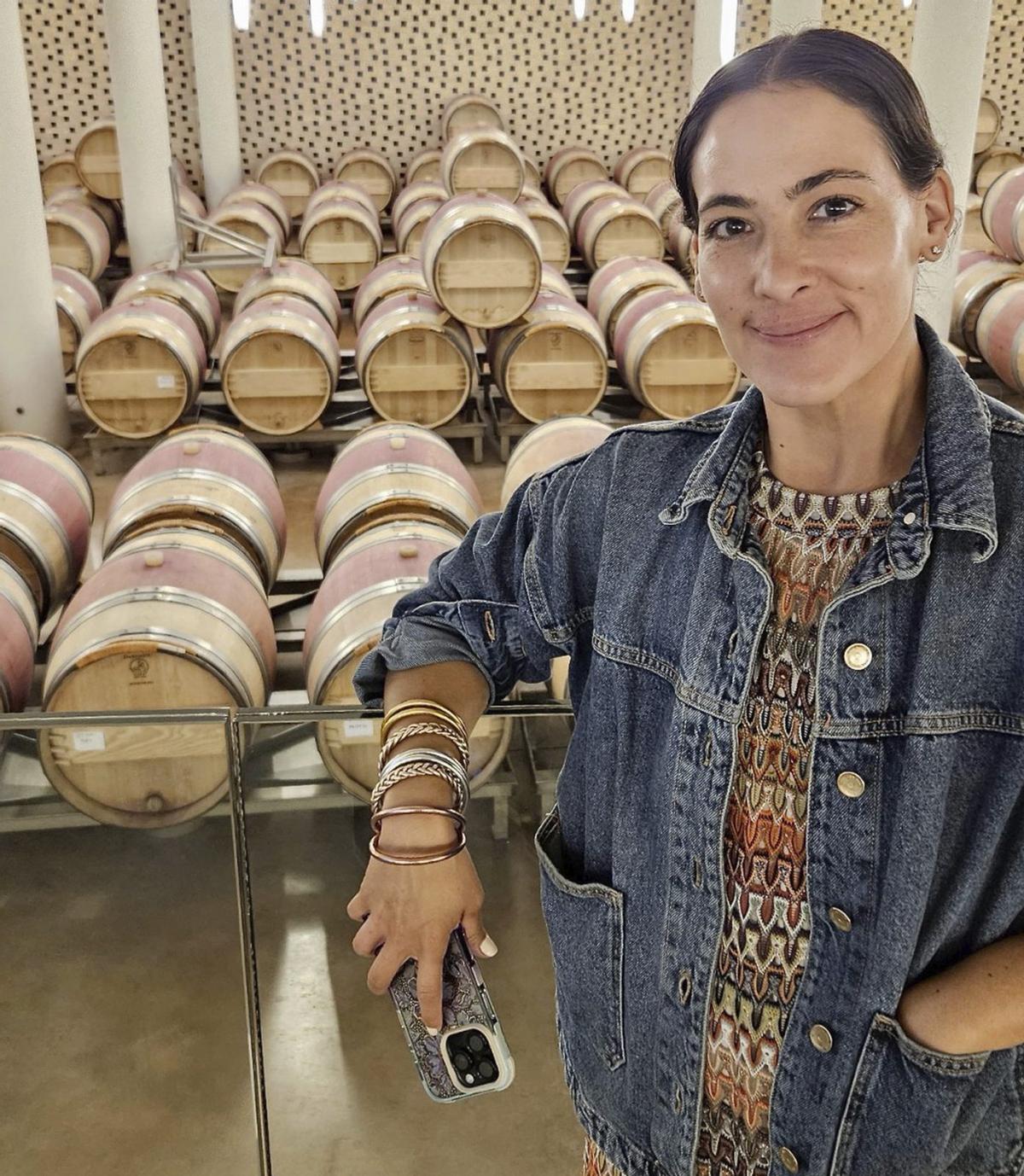 Paola García-Manzano, en una bodega.
