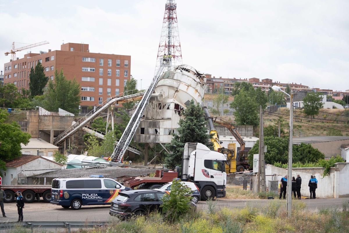 Imagen de archivo de un accidente laboral por el desplome de una grúa en la zona de Vista Alegre.