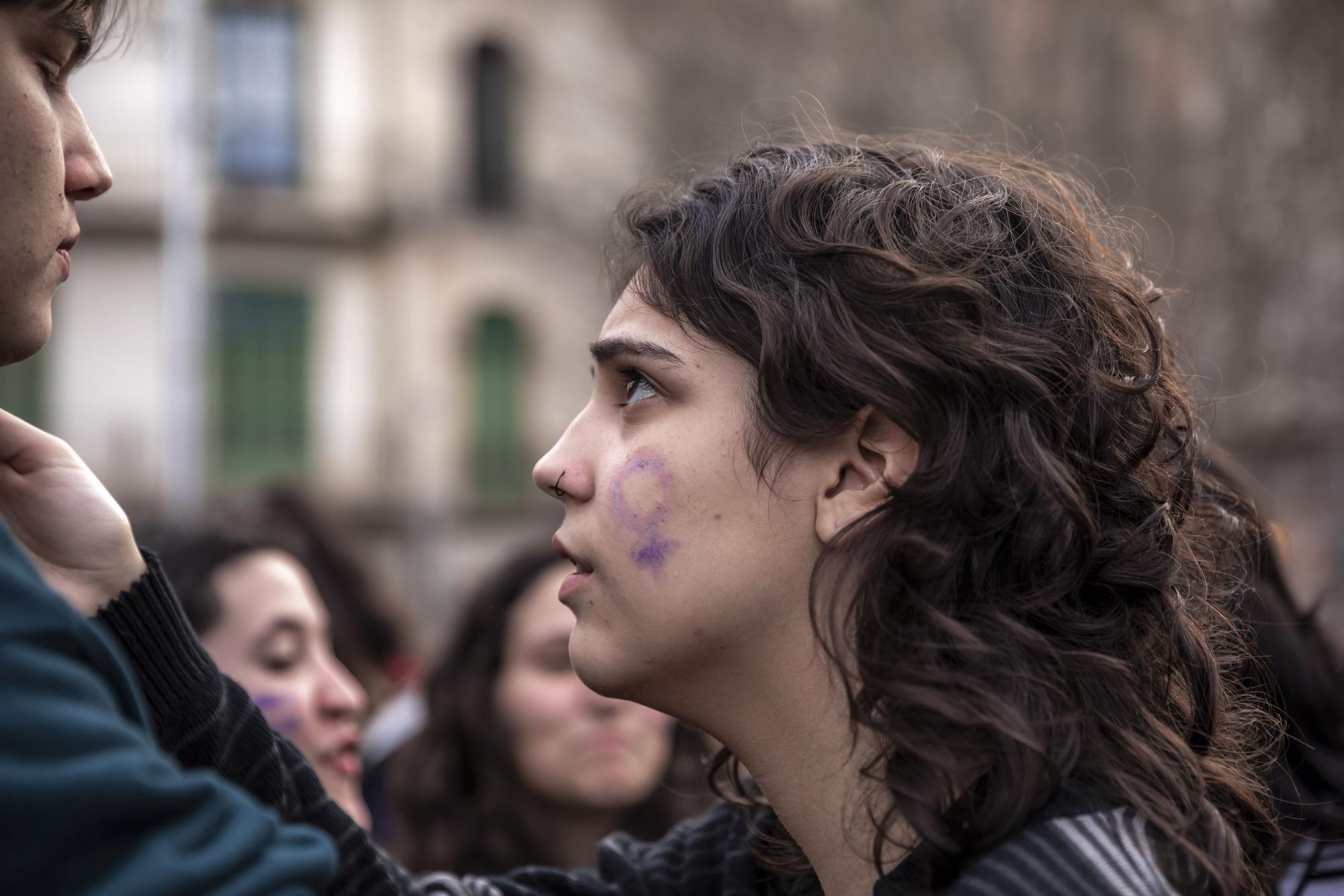 Manifestación feminista en Palma alternativa a favor de los derechos trans