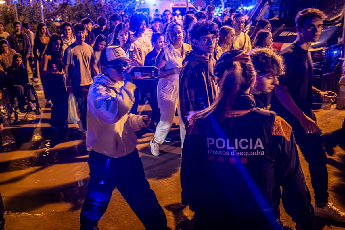 El dispositivo de seguridad durante la noche de fiestas de La Mercè.