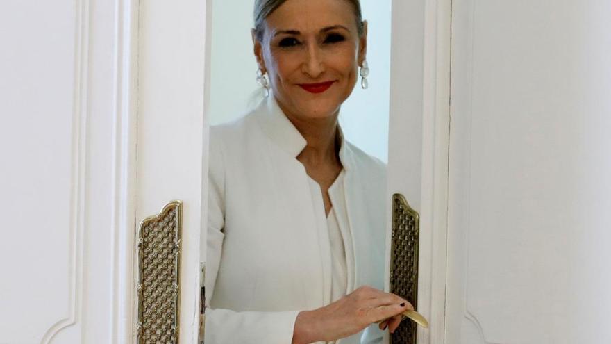 Cristina Cifuentes tras anunciar su renuncia.