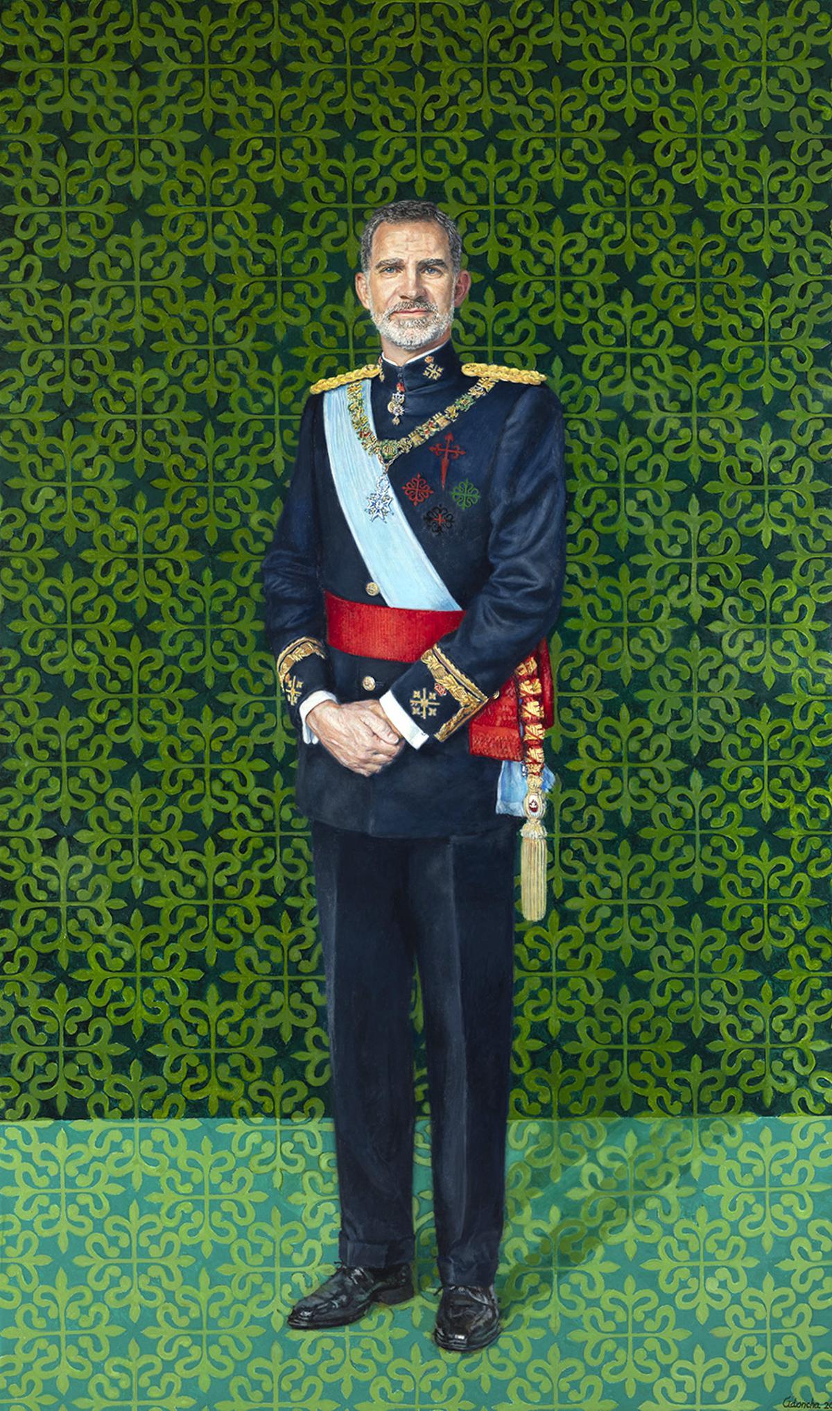 Felipe VI con la cruz de la Orden de Alcántara (2021).