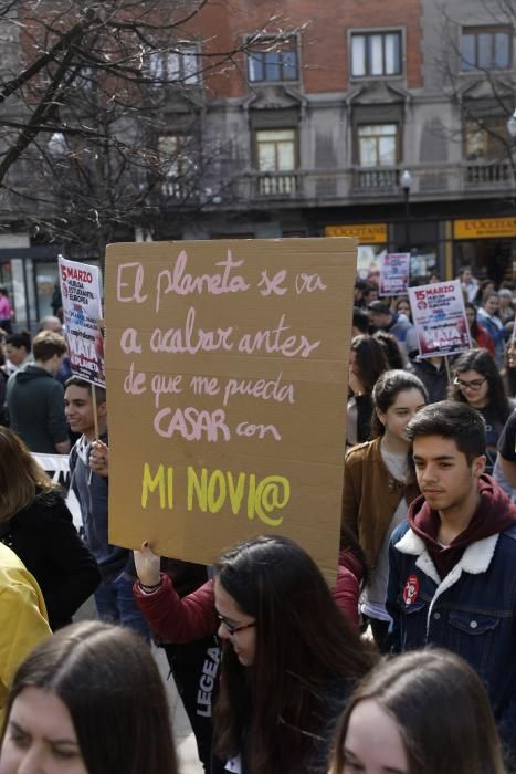 Protestas de estudiantes en Gijón