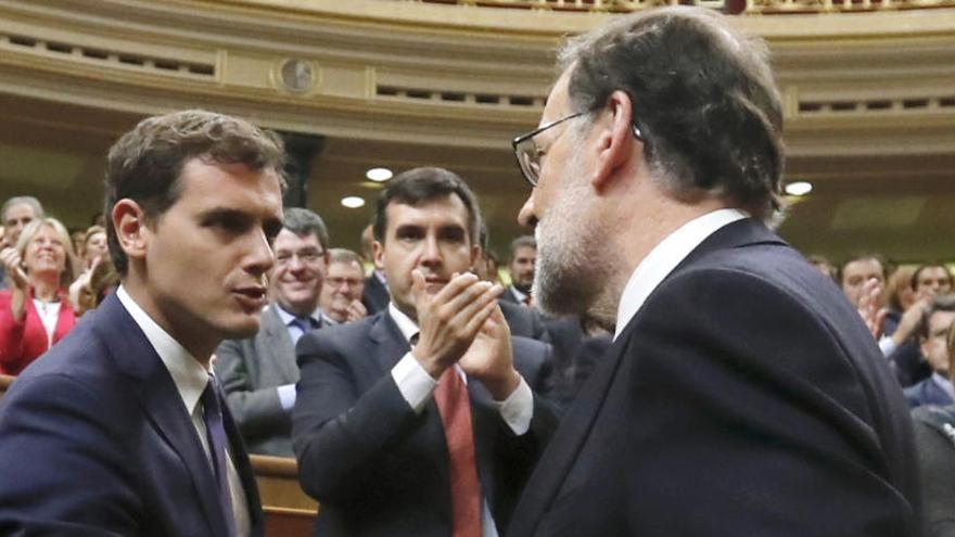 Albert Rivera y Mariano Rajoy, en el Congreso.