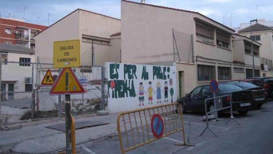 Educación reanuda las obras del colegio de Burjassot tras estar siete meses paradas