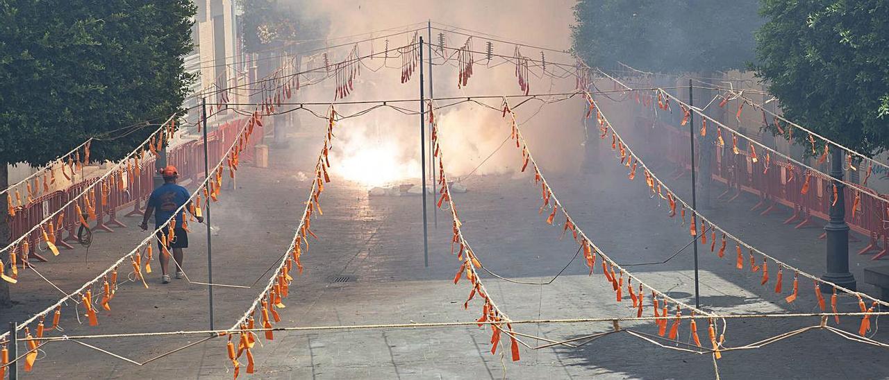 Mascletà organizada en honor al patrón de Mislata. | A.M.