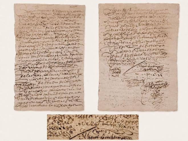El manuscrito firmado por Cervantes que 'salió' de un archivo, pasó por los tribunales y ahora reaparece en una subasta en Madrid