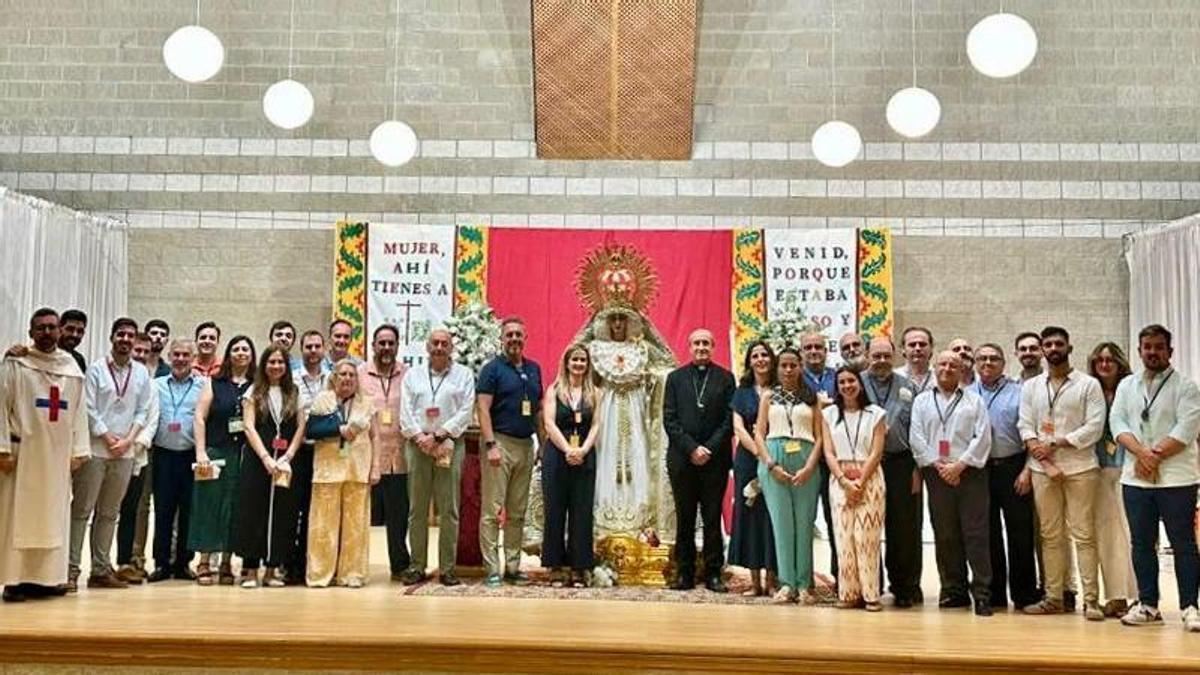 La Virgen de la Merced en el centro penitenciario de Alcolea, con la presencia del obispo Jesús Fernández.