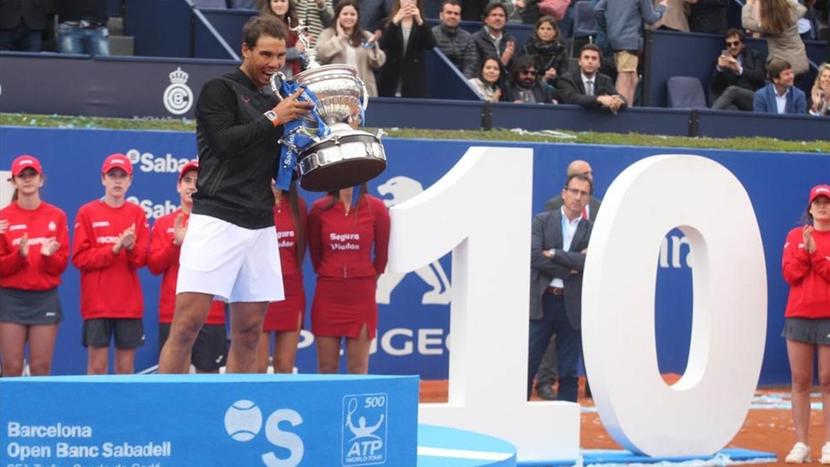 Rafa Nadal ganó su décimo título en el Barcelona Open Banc Sabadell