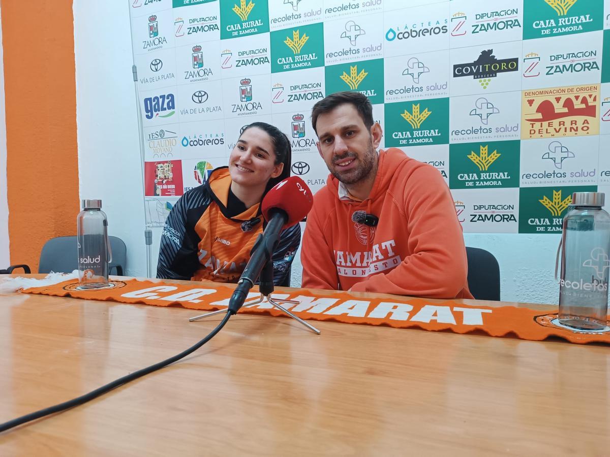 Ana Tainta y Raúl Pérez, hoy en rueda de prensa.
