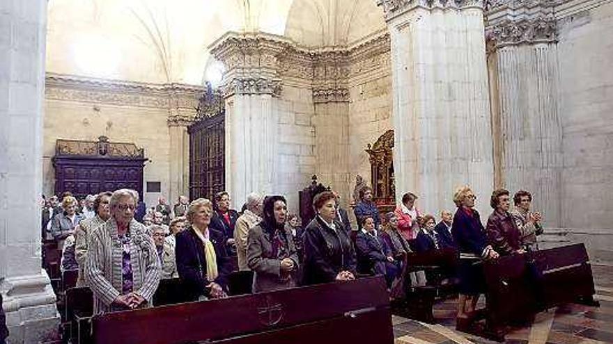 La capilla del Rey Casto, durante la misa por Joaquín Manzanares.