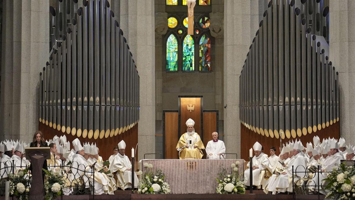 Les imatges de l'acte cloenda de la visita del Papa a la Sagrada Família