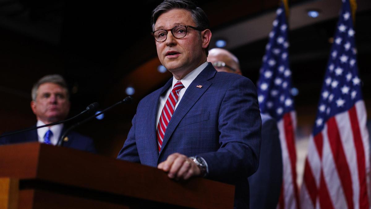 El presidente de la Cámara de Representantes de EEUU, Mike Johnson.