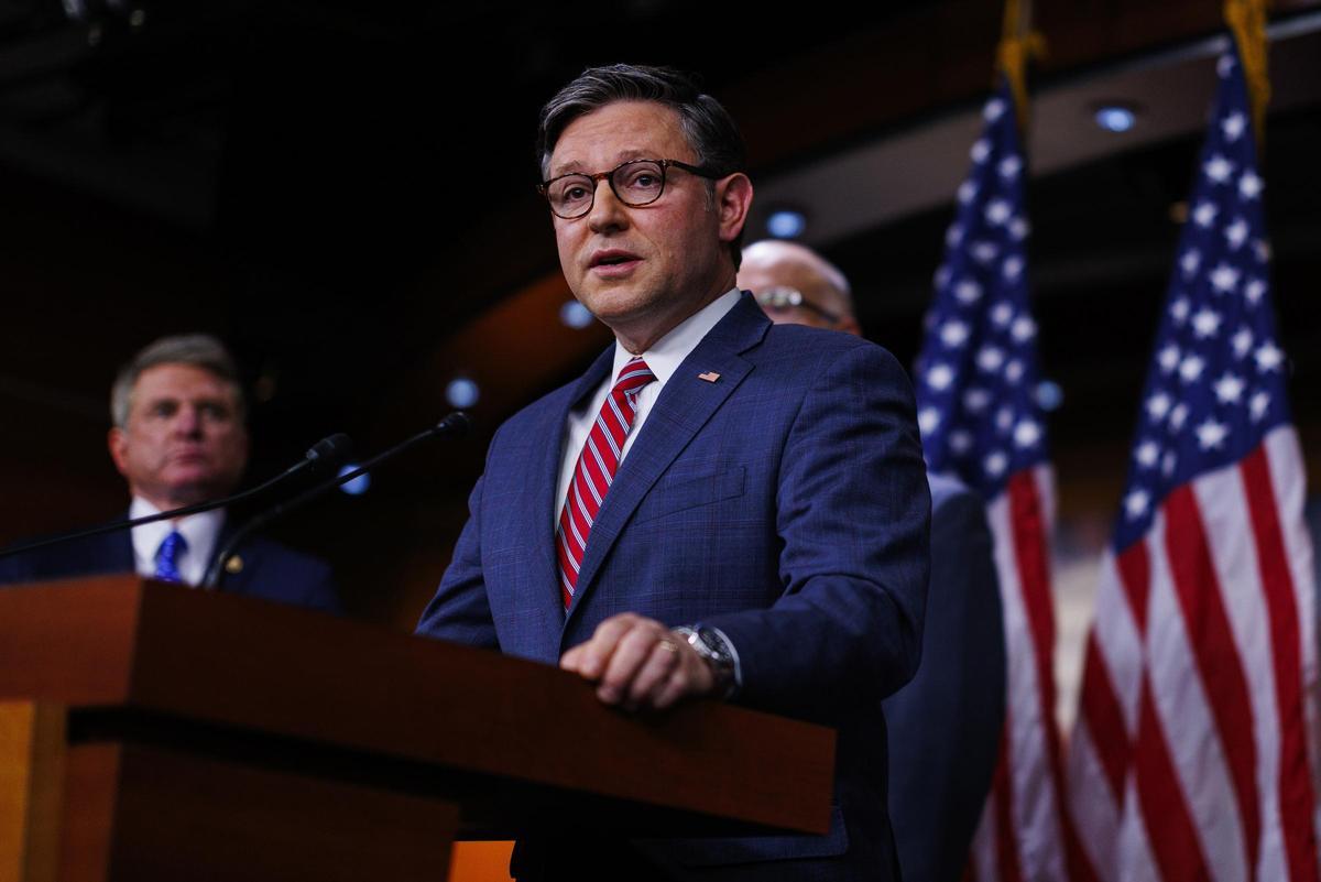 El presidente de la Cámara de Representantes de EEUU, Mike Johnson.