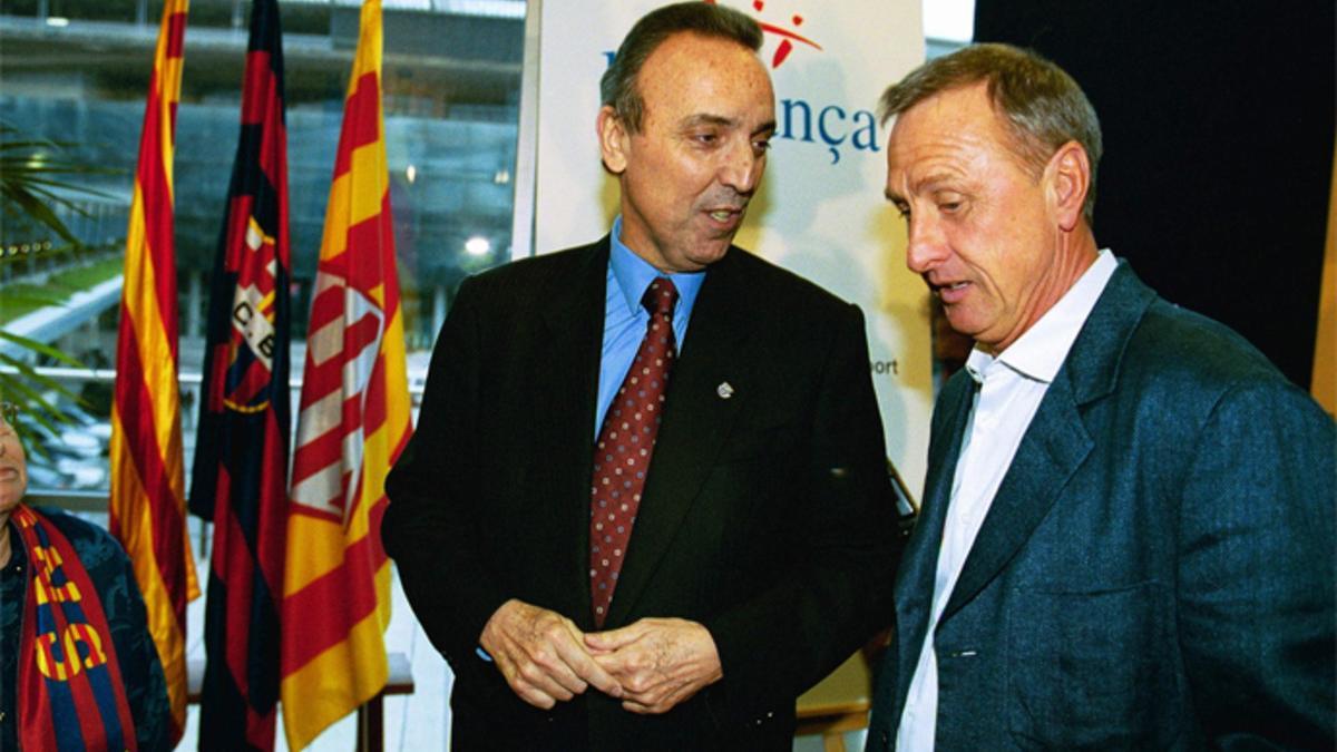 Gaspart y Cruyff protagonizaron una agria polémica el 18 de mayo de 1996