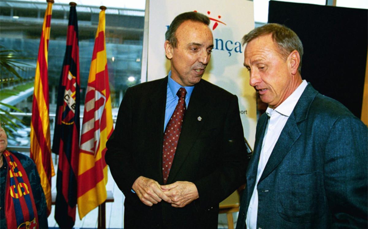 Gaspart y Cruyff protagonizaron una agria polémica el 18 de mayo de 1996