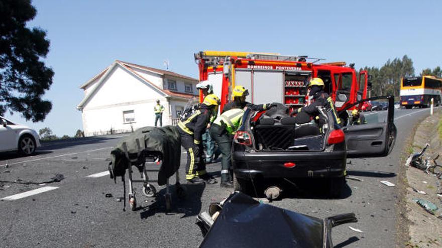 Accidente mortal en la N-550 en Pontevedra | Una mujer de 41 años fallece en una colisión